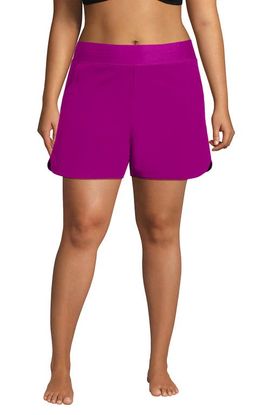 Lands' End Lands' End 9" Quick Dry Elastic Waist Modest Board Shorts Swim Cover-up Shorts with Panty