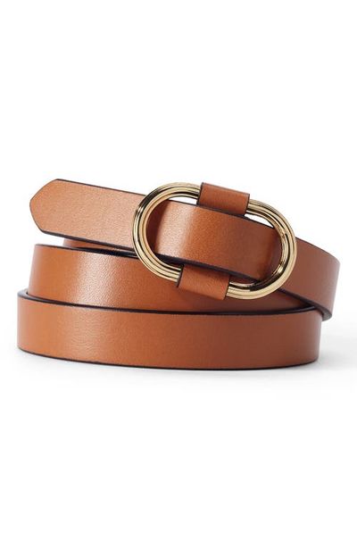 Lands' End Lands' End Adjustable Skinny Leather Belt