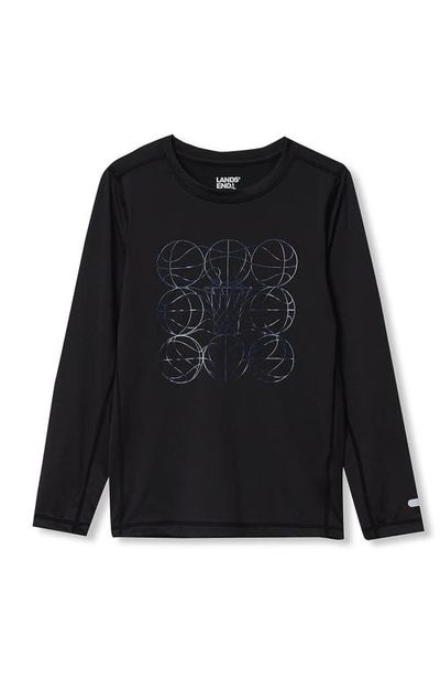 Lands' End Lands' End Boys Husky Active Long Sleeve Graphic Tee