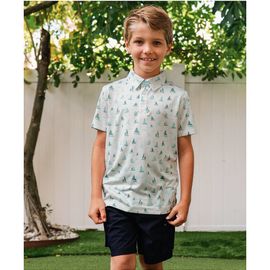 Lands' End Lands' End Boys Short Sleeve Performance Polo