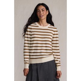 Lands' End Lands' End Cashmere Puff Sleeve Crew Neck Sweater