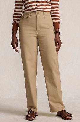 Lands' End Lands' End Chino High Rise Rail Straight Leg Pants
