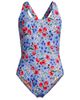 Lands' End Lands' End Chlorine Resistant Scoop Neck X-Back High Leg Soft Cup Tugless Sporty One Piece Swimsuit - 3