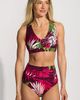 Lands' End Lands' End Chlorine Resistant V-neck Midkini Swimsuit Top and High Leg High Waisted Bottoms 2 Piece Set - 1
