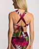 Lands' End Lands' End Chlorine Resistant V-neck Midkini Swimsuit Top and High Leg High Waisted Bottoms 2 Piece Set - 2
