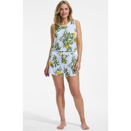 Lands' End Lands' End Cooling 3 Piece Pajama Set - Robe Tank and Shorts