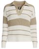 Lands' End Lands' End Cotton Boucle Johnny Collar Textured Sweater - 3