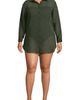 Lands' End Lands' End Cotton Gauze Button Down Swim Cover-up Shirt Dress - 3