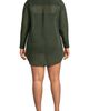 Lands' End Lands' End Cotton Gauze Button Down Swim Cover-up Shirt Dress - 4