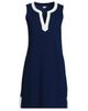 Lands' End Lands' End Cotton Jersey Notch Neck Dress with Soutache - 3