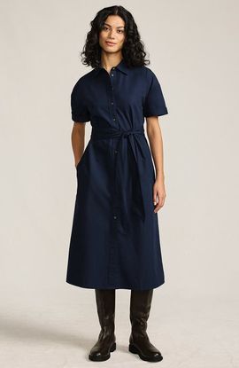 Lands' End Lands' End Cotton Poplin Button Front Dress