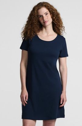 Lands' End Lands' End Cotton Short Sleeve Knee Length Nightgown