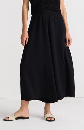 Lands' End Lands' End Creaseless High Rise Palazzo Crop Pants