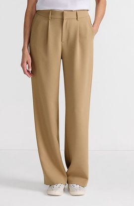 Lands' End Lands' End Crepe High Rise Pleated Wide Leg Pants