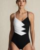 Lands' End Lands' End D-Cup New SlenderSuit Pleated Low Leg One Piece Swimsuit - 1