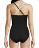 Lands' End Lands' End D-Cup New SlenderSuit Pleated Low Leg One Piece Swimsuit - 4