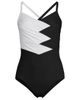 Lands' End Lands' End D-Cup New SlenderSuit Pleated Low Leg One Piece Swimsuit - 5