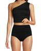 Lands' End Lands' End D-Cup Ruched One Shoulder Tankini Top - 5