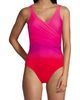 Lands' End Lands' End D-Cup Slender Tummy Control Chlorine Resistant V-neck Wrap One Piece Swimsuit - 3