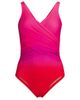 Lands' End Lands' End D-Cup Slender Tummy Control Chlorine Resistant V-neck Wrap One Piece Swimsuit - 5