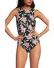 Lands' End Lands' End D-Cup Tugless High Neck Portrait Back One Piece Swimsuit - 1