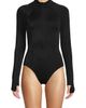 Lands' End Lands' End DD-Cup Tugless Long Sleeve Rash Guard One Piece Swimsuit - 3