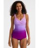 Lands' End Lands' End DDD-Cup Slender V-Neck Tummy Control Chlorine Resistant Skirted One Piece Swimsuit - 1