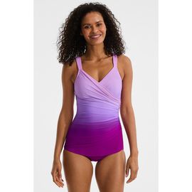Lands' End Lands' End DDD-Cup Slender V-Neck Tummy Control Chlorine Resistant Skirted One Piece Swimsuit