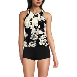 Lands' End Lands' End DDD-Cup Tugless High Neck Strappy Back Tankini Top