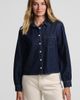 Lands' End Lands' End Denim Cropped Button Front Shirt - 1