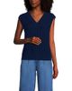 Lands' End Lands' End Drifter Modern Cable V Neck Vest Sweater - 1