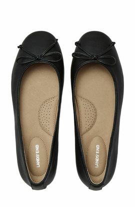 Lands' End Lands' End Essential Leather Ballet Flats