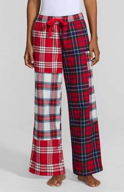 Lands' End Lands' End Flannel Patchwork Wide Leg Sleep Pants