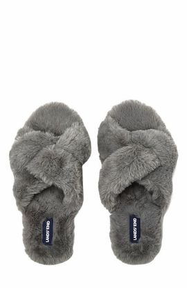 Lands' End Lands' End Fluffy Slide House Slippers