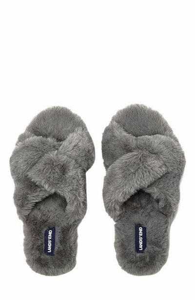 Lands' End Lands' End Fluffy Slide House Slippers