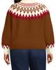 Lands' End Lands' End Fuzzy Turtleneck Lantern Sleeve Jacquard Sweater - 2