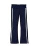 Lands' End Lands' End Girls Active Flare Leggings with Side Stripe - 1