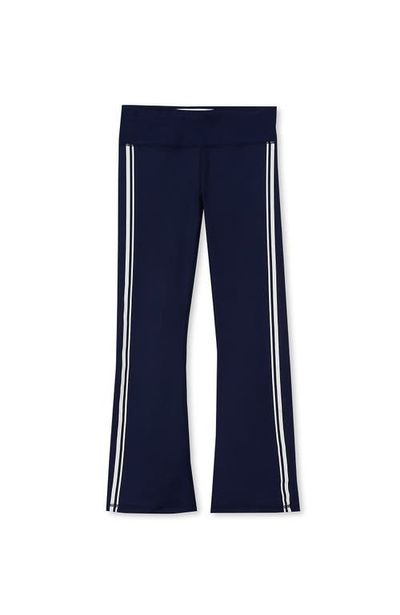 Lands' End Lands' End Girls Active Flare Leggings with Side Stripe