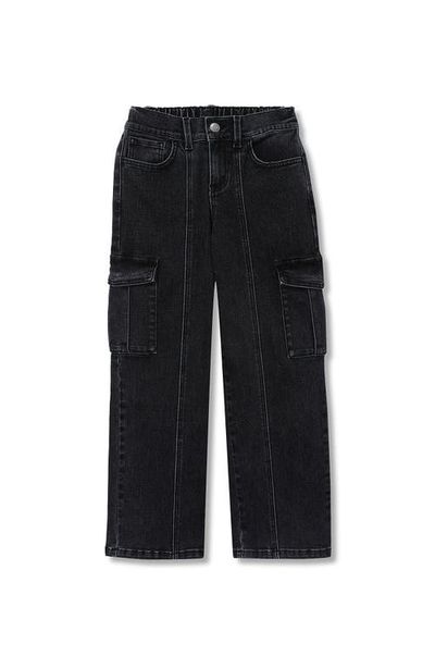 Lands' End Lands' End Girls Denim Cargo Wide Leg Jeans