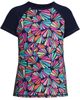 Lands' End Lands' End Girls Graphic Mock Neck UPF 50 Sun Protection Rash Guard - 3