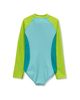 Lands' End Lands' End Girls Long Sleeve Half Zip One Piece Upf 50 Swimsuit - 2
