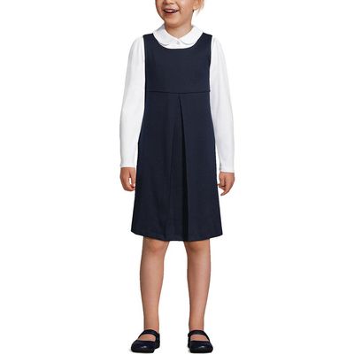 Lands' End Lands' End Girls Ponte Pleat Jumper