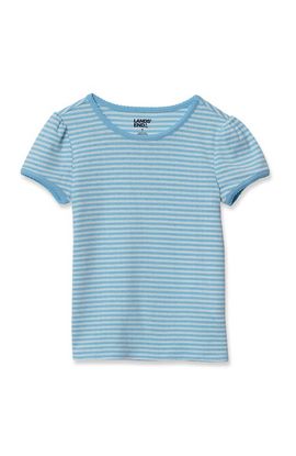 Lands' End Lands' End Girls Short Sleeve Pointelle Knit Tee