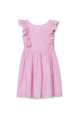 Lands' End Lands' End Girls Short Sleeve Seersucker Dress