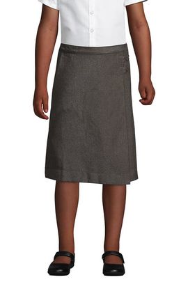 Lands' End Lands' End Girls Slim Solid A-line Skirt Below the Knee