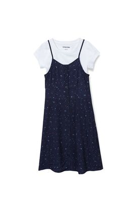 Lands' End Lands' End Girls Slip Dress with Short Sleeve Tee