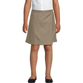 Lands' End Lands' End Girls Solid A Line Tab Skort Top Of Knee