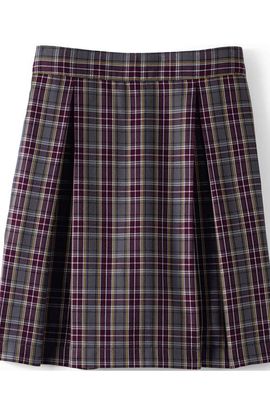Lands' End Lands' End Girls Top of Knee Plaid Skort