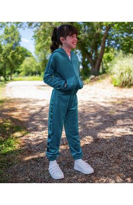 Lands' End Lands' End Girls Velour Sparkle Jogger Sweatpants