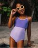 Lands' End Lands' End Girls Wrap Seersucker One Piece Swimsuit - 1